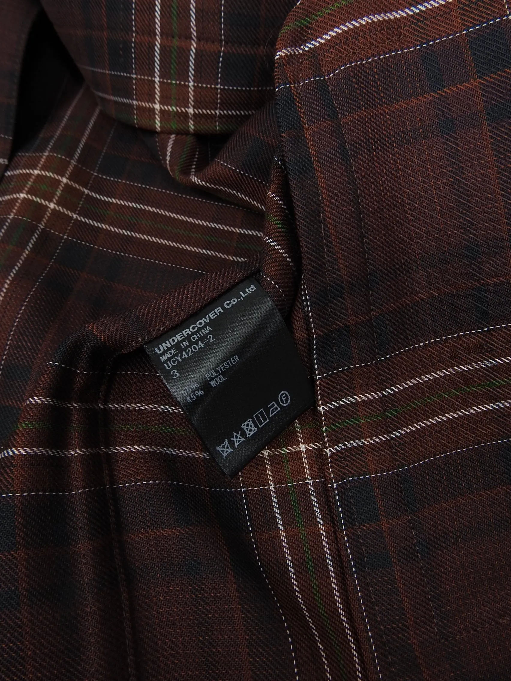 Undercover Check Overshirt Size 3