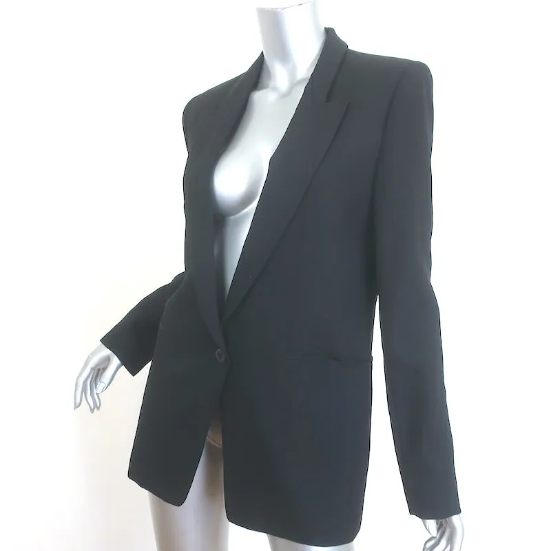Vanessa Bruno Blazer Black Virgin Wool Size 38 One-Button Jacket