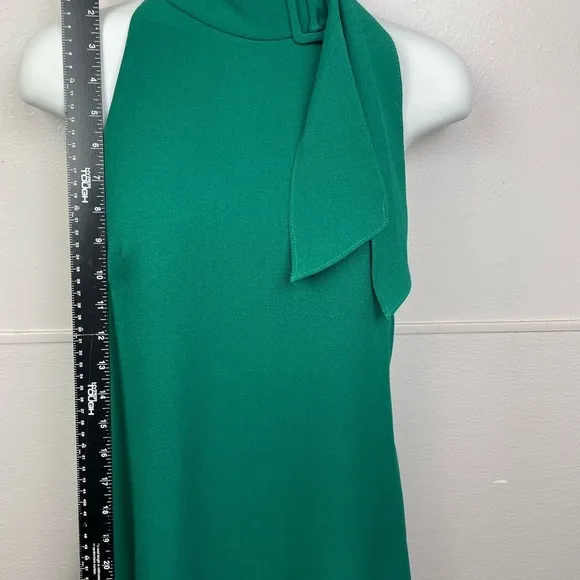 Vince Camuto Green Tie Neck A-Line Dress. NWOT
