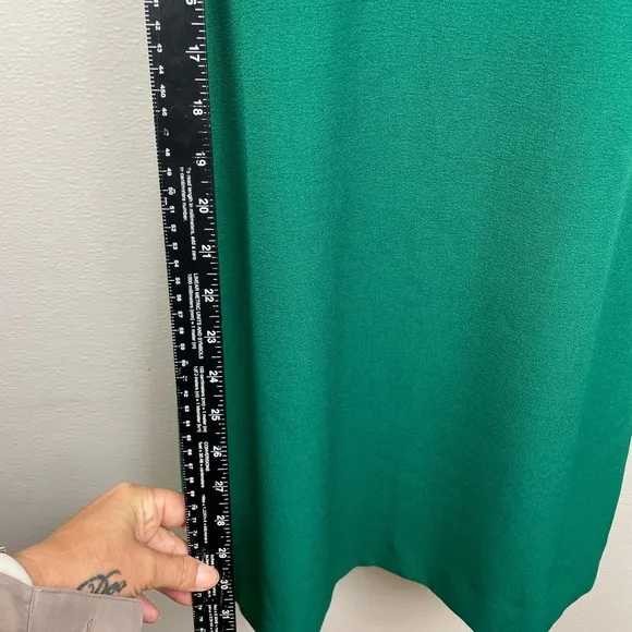 Vince Camuto Green Tie Neck A-Line Dress. NWOT