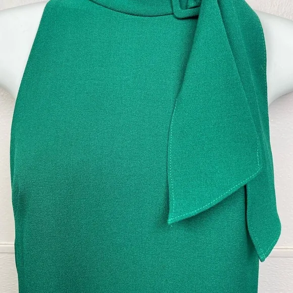 Vince Camuto Green Tie Neck A-Line Dress. NWOT