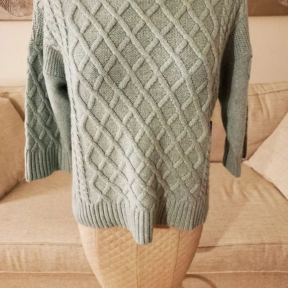 Vince Camuto Chunky Cable Knit Funnel Neck Sweater