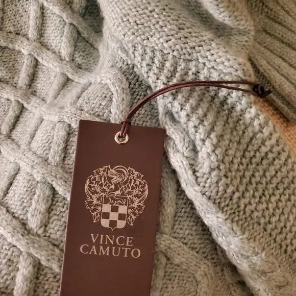 Vince Camuto Chunky Cable Knit Funnel Neck Sweater
