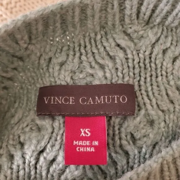 Vince Camuto Chunky Cable Knit Funnel Neck Sweater
