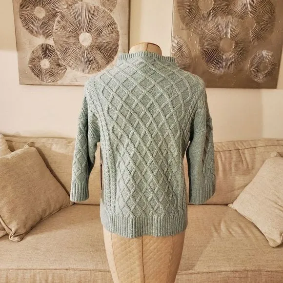 Vince Camuto Chunky Cable Knit Funnel Neck Sweater