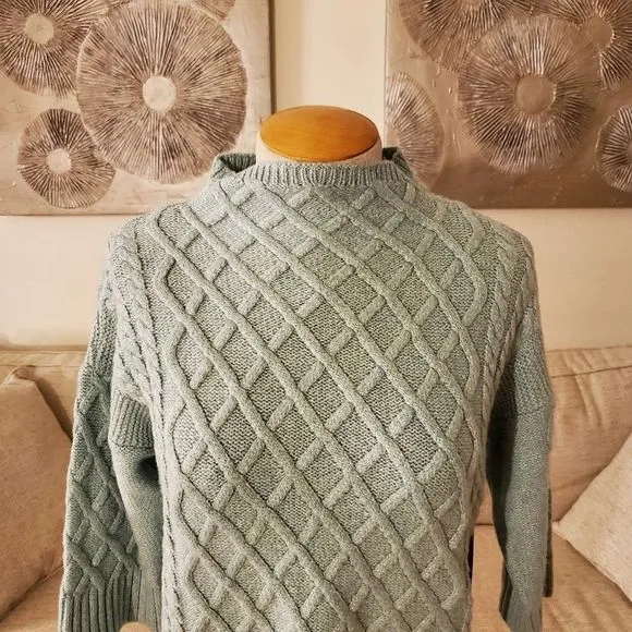 Vince Camuto Chunky Cable Knit Funnel Neck Sweater