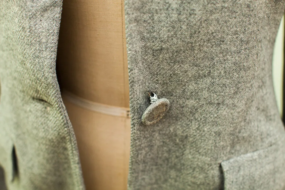 Vintage 40s Gray Wool Ladies Jacket Small / Medium