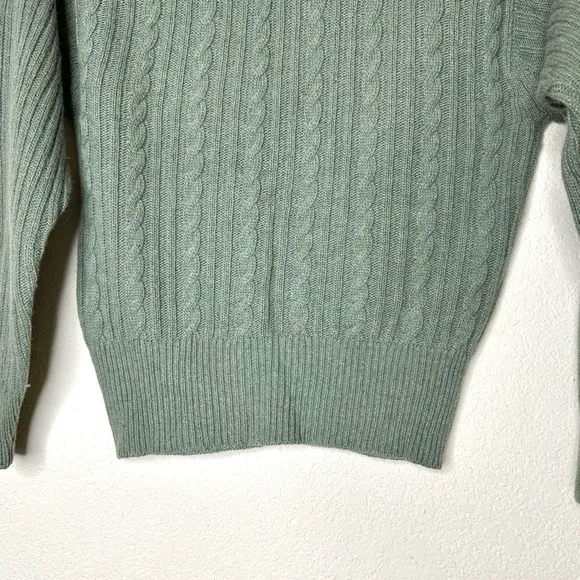 Vintage Cashmere Company Cable Knit Turtleneck Sweater
