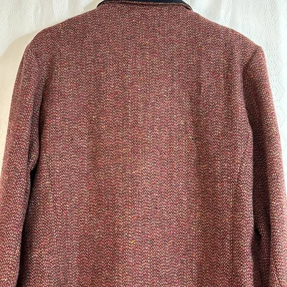 Vintage John Molloy Red Donegal Tweed Wool Three Button Blazer Ireland size 10