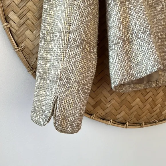 VINTAGE PENDLETON 100% VIRGIN WOOL KNIT TWEED DIAMOND PATTERN COLLARLESS…