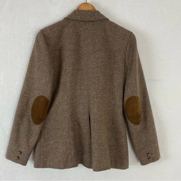 Vintage Pioneer Wear Women's Blazer Large Brown Western Wool Jacket USA Made