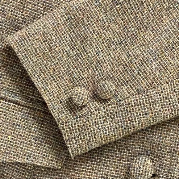 Vintage Pioneer Wear Women's Blazer Large Brown Western Wool Jacket USA Made