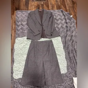 Vintage Tan Jay blazer and Skirt Wool Blend