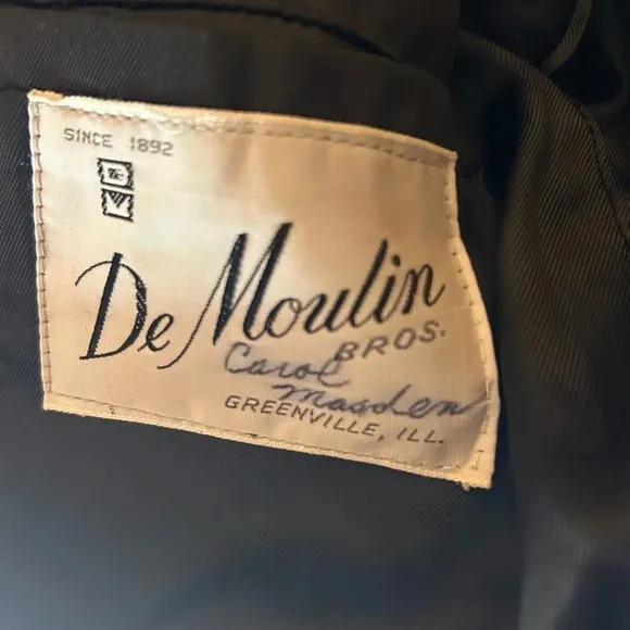 Vintage wool blazer navy blue classy DeMoulin medium
