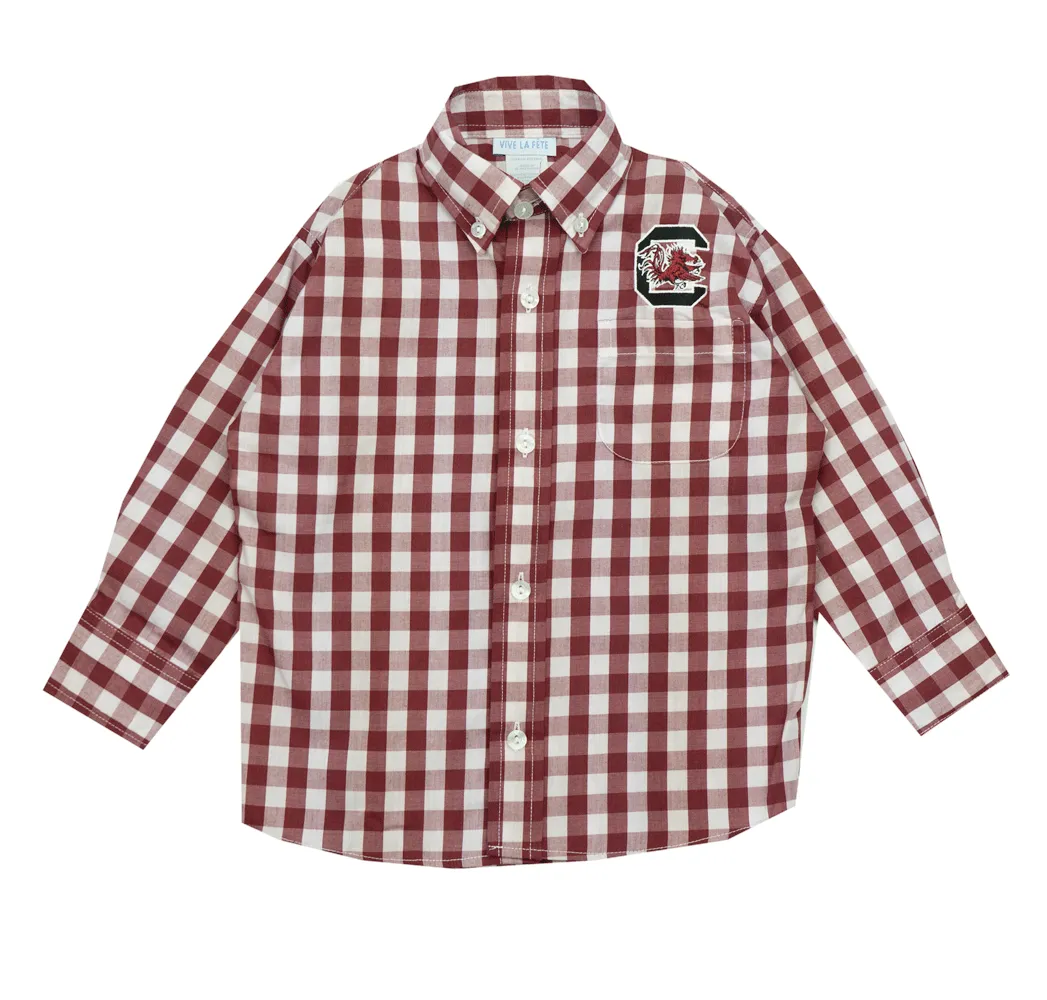 Vive La Fete University of South Carolina Embroidered Dress Shirt