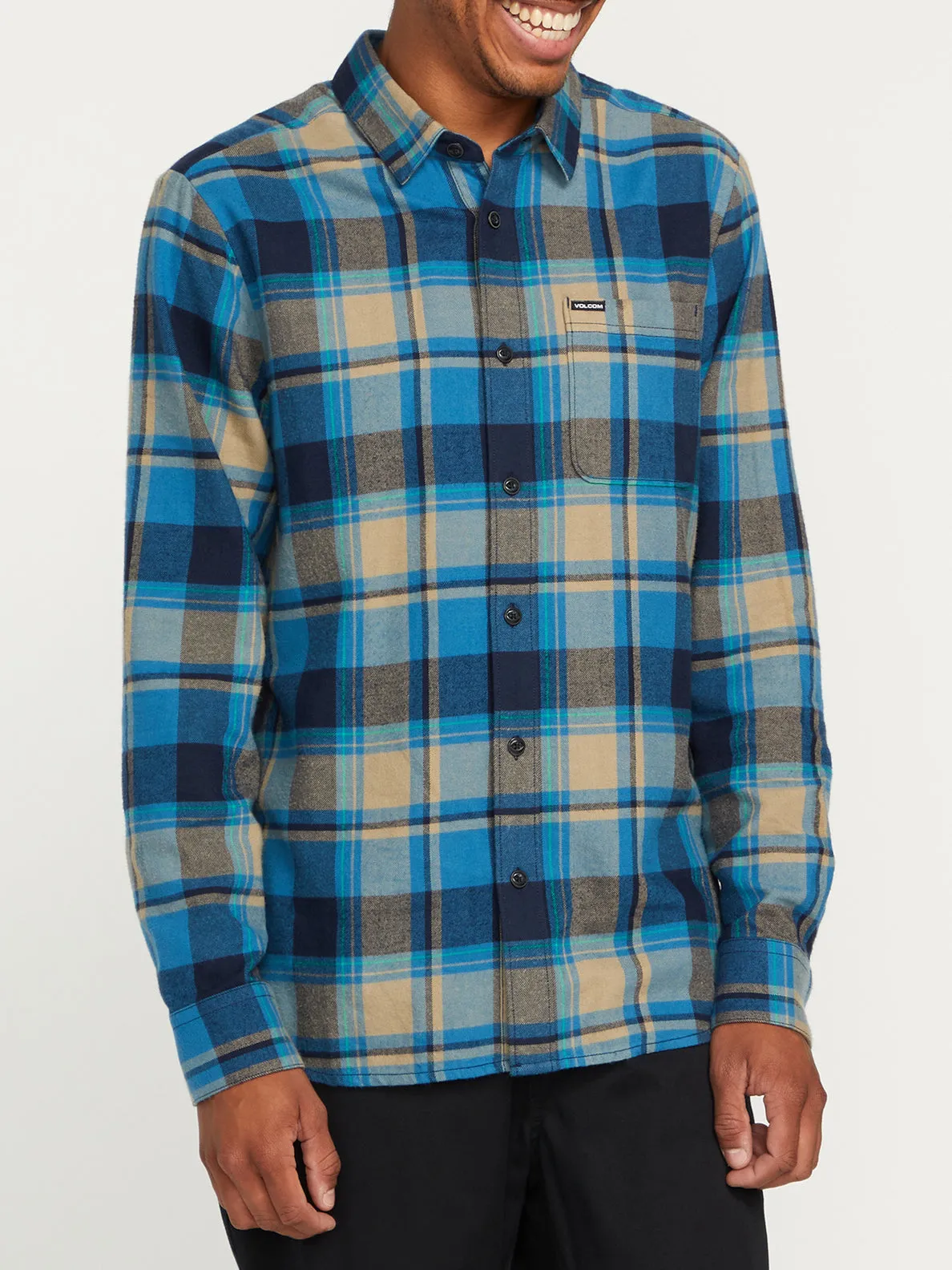 Volcom Mens Caden Plaid L/S Flannel Shirt