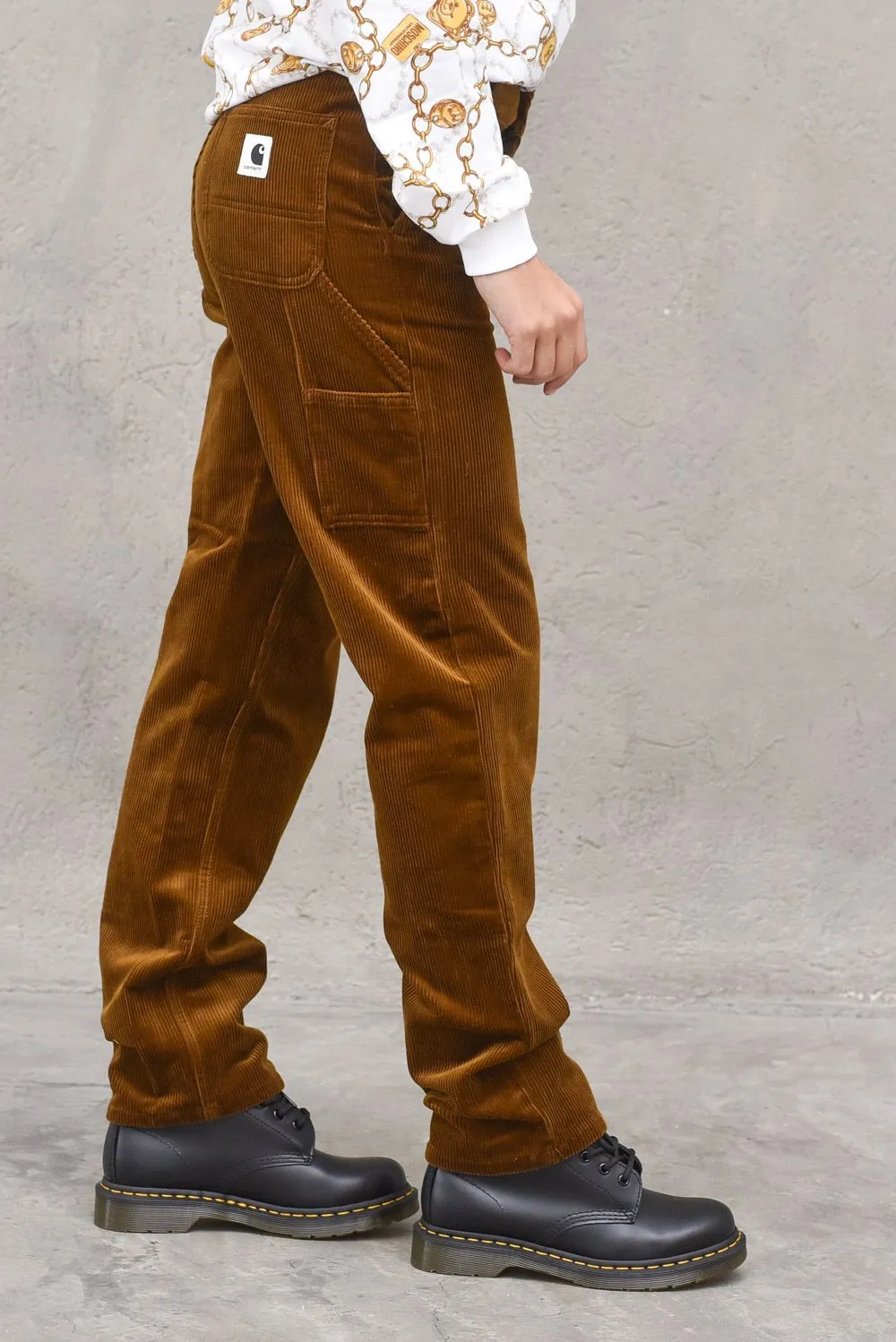 W' Pierce Pant Straight-Marrone