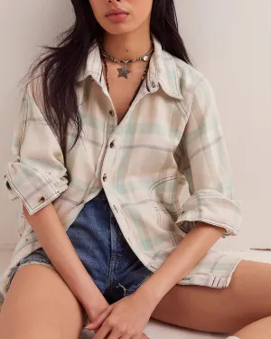 We The Free Girl Meets Boy Plaid Shirt