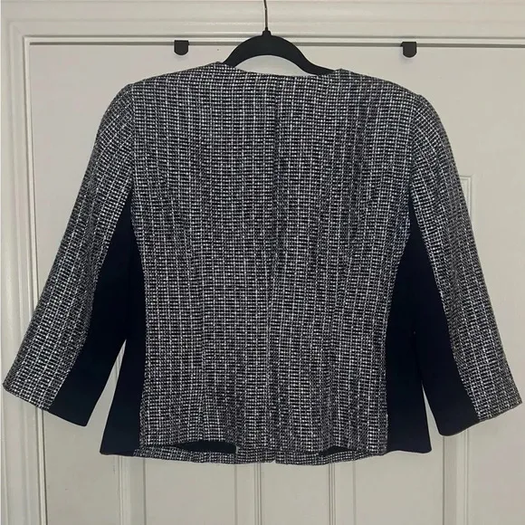 White House Black Market Tweed Faux Pearled Blazer. Size 10.