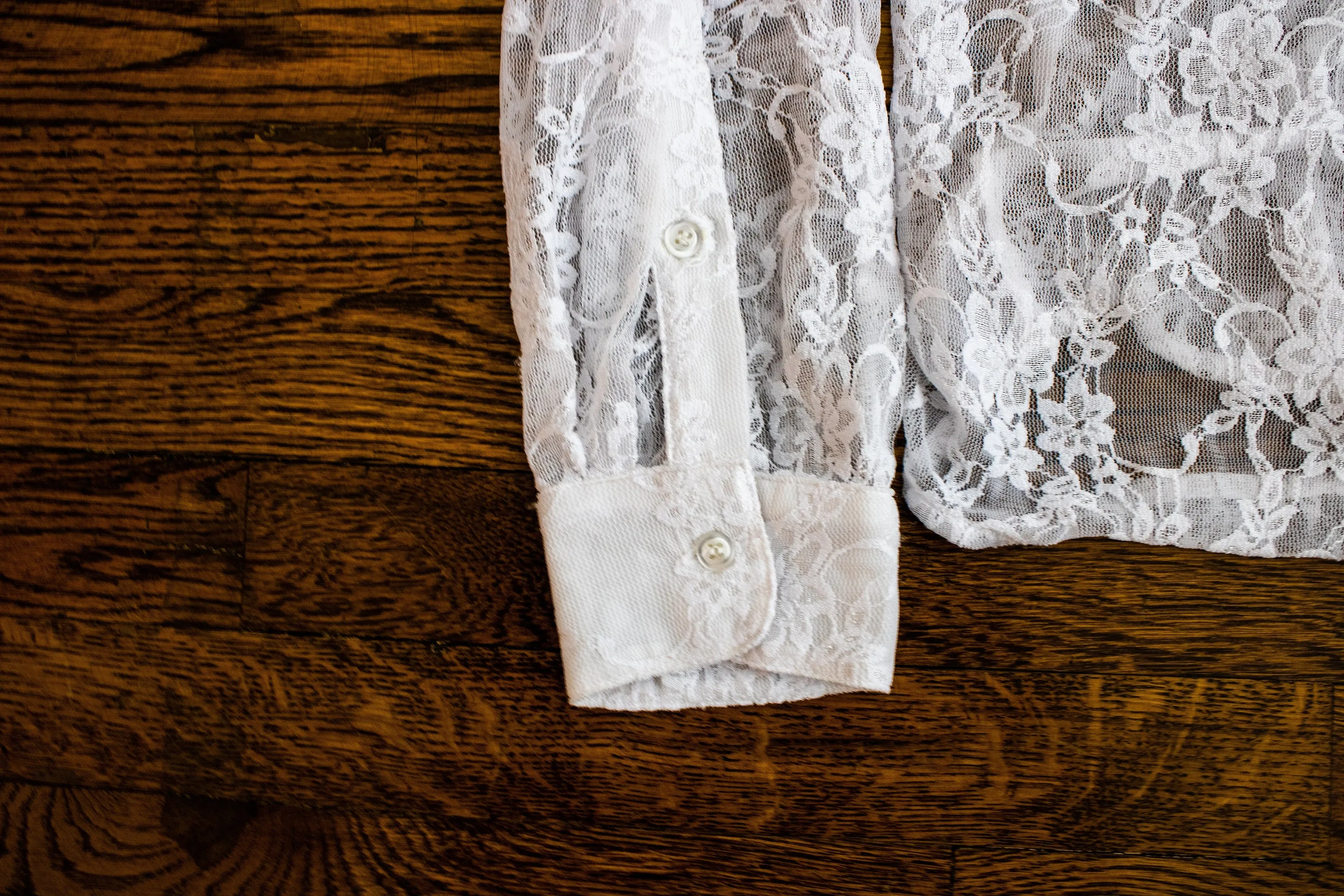 White Lace Button Up Shirt