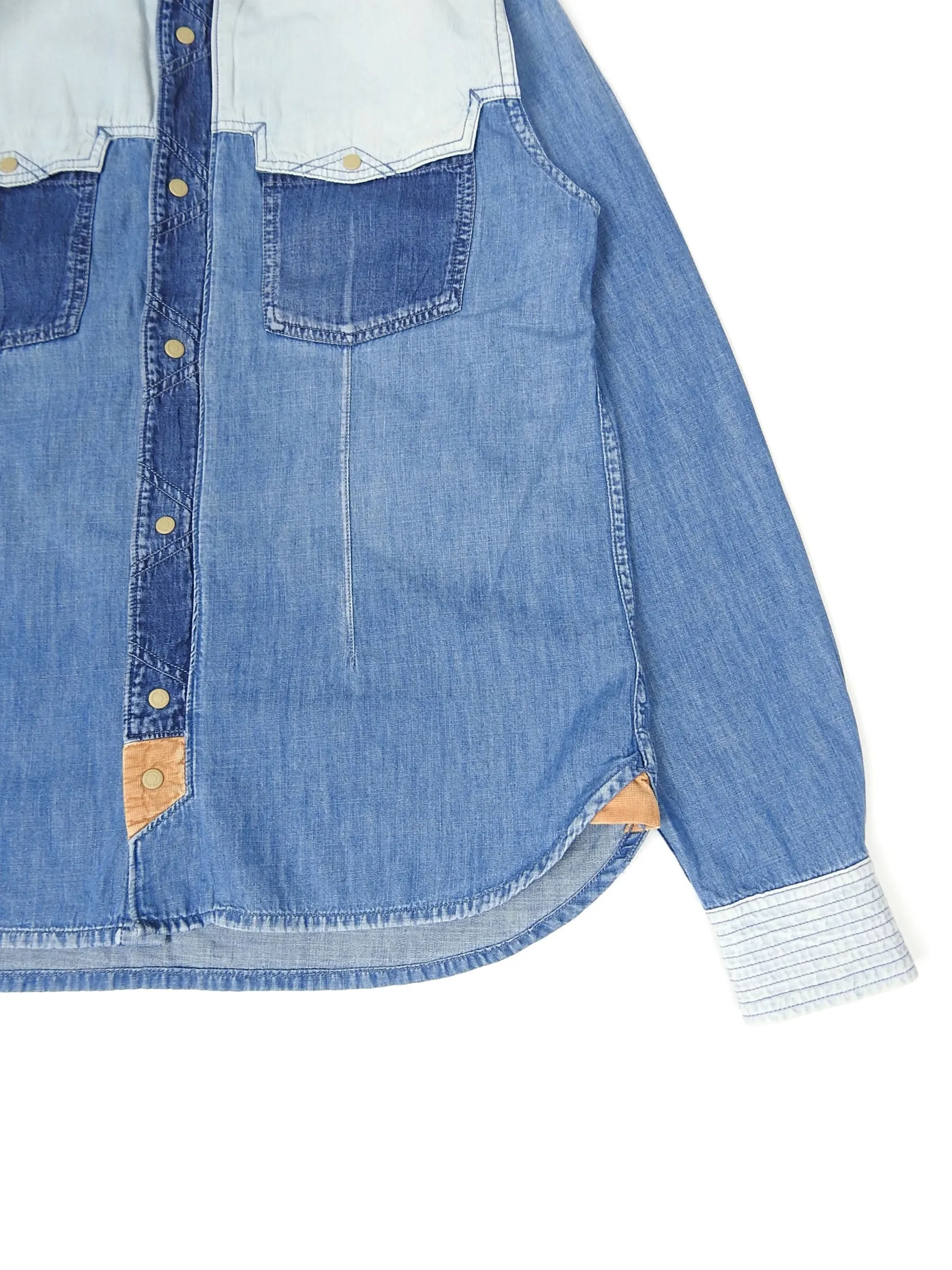 White Mountaineering SS2012 Denim Western Shirt Size 4