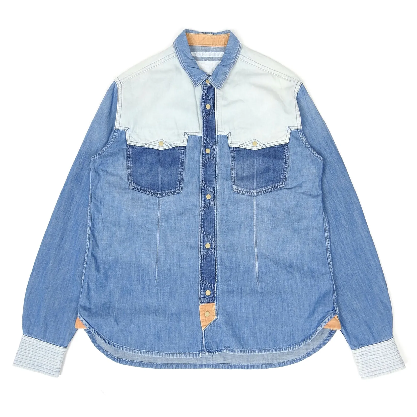 White Mountaineering SS2012 Denim Western Shirt Size 4