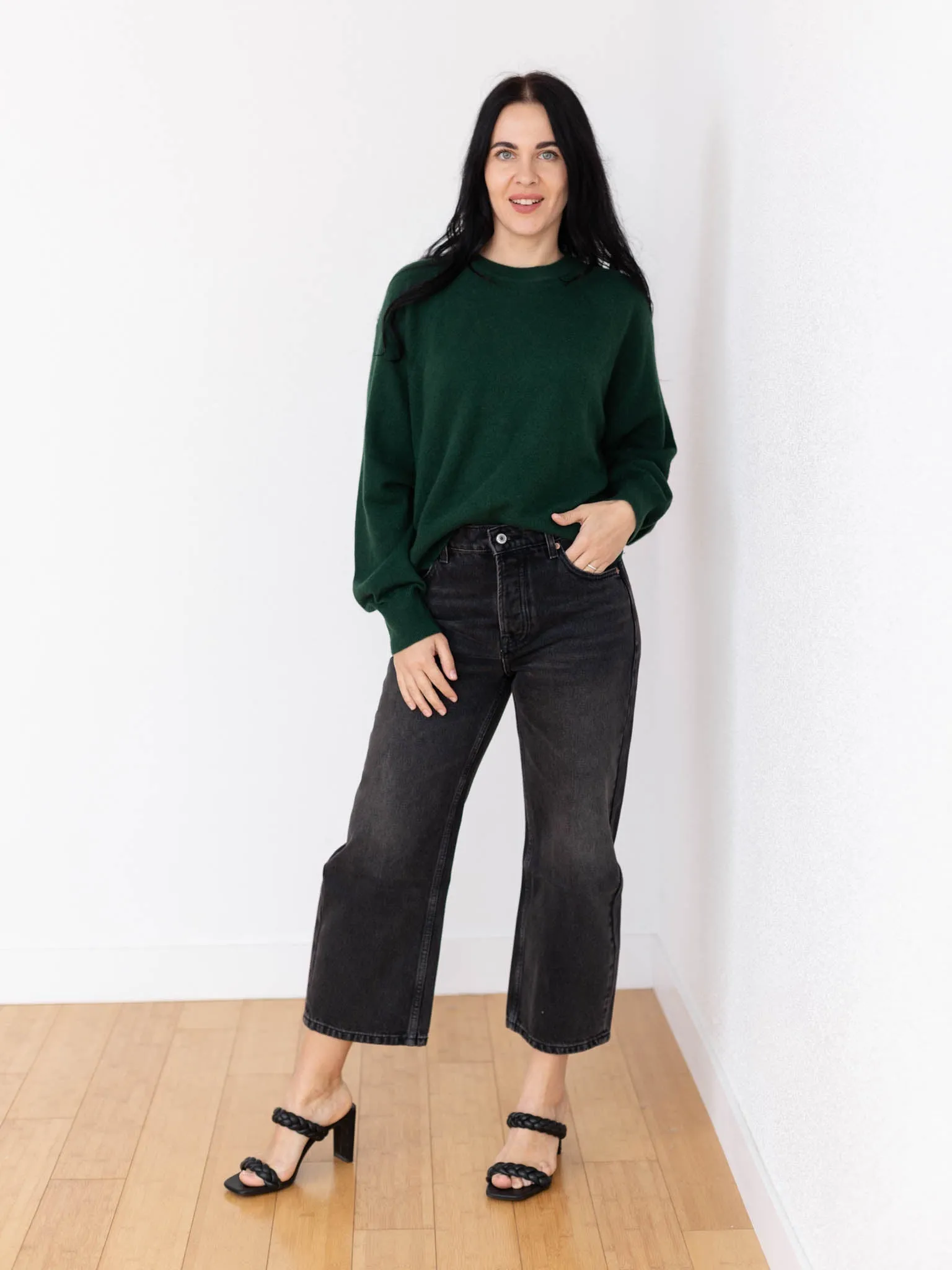 White   Warren Cashmere Sweatshirt