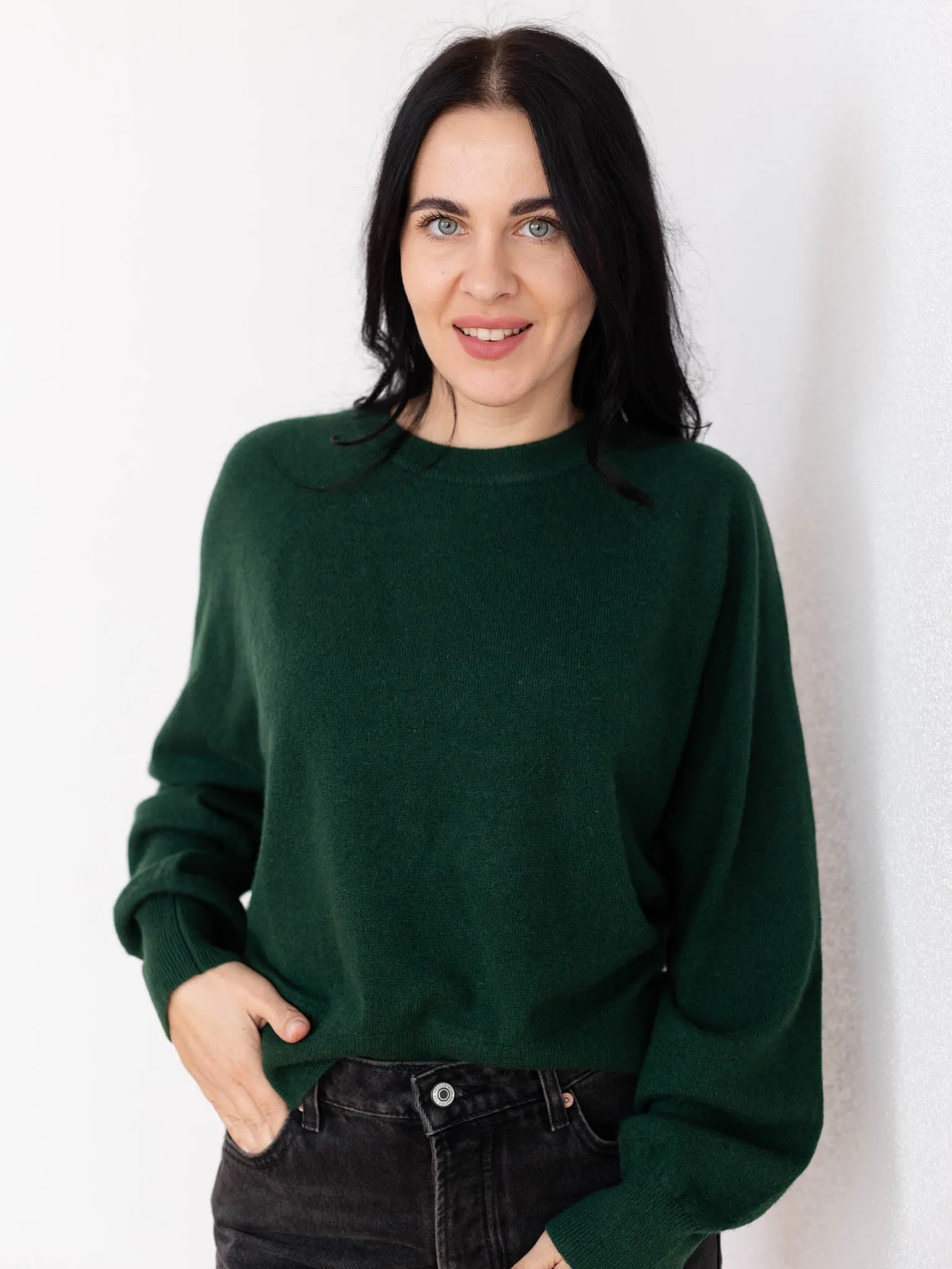 White   Warren Cashmere Sweatshirt