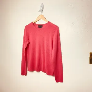 Woman Tahari  100%  Cashmere Sweater Pink Sz M