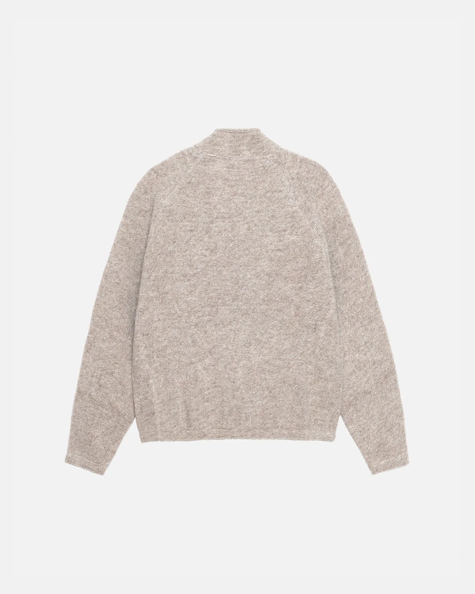 WOOL BLEND SHERPA MOCK NECK