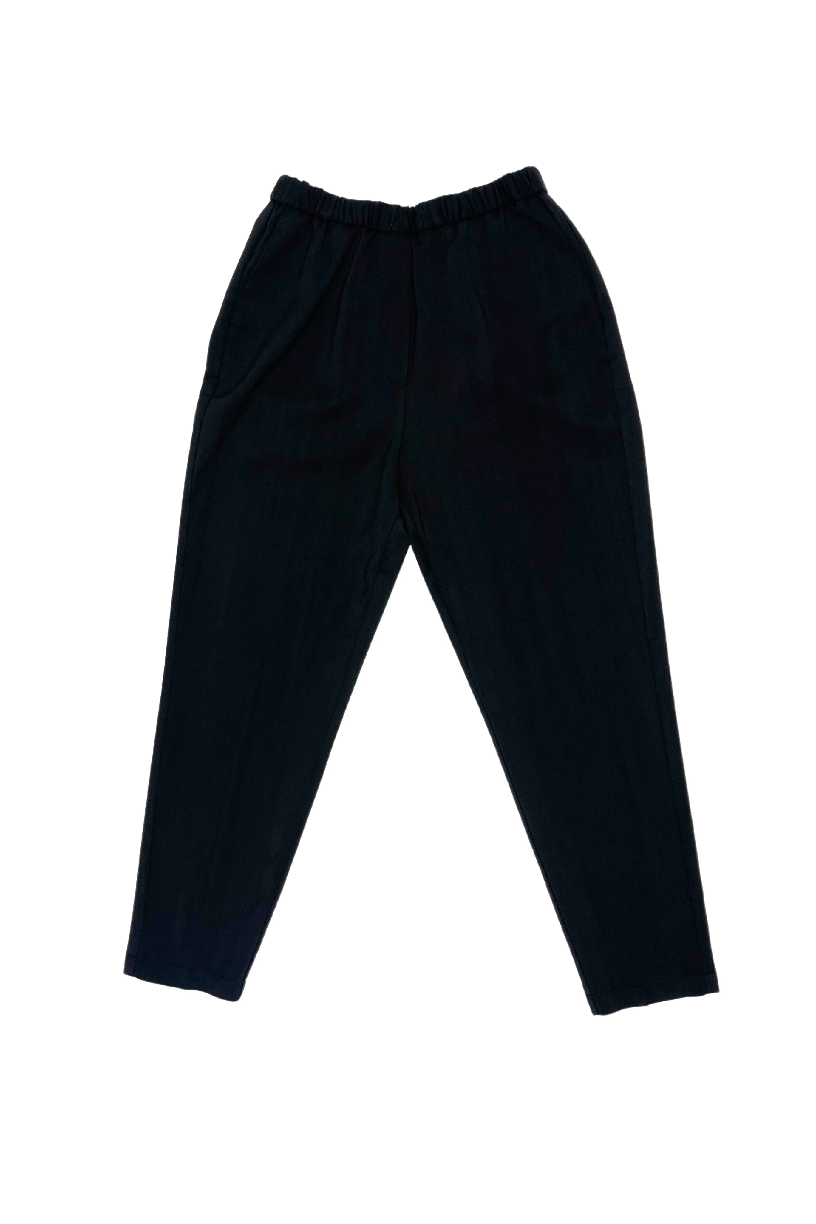 Wool Slub Sartorial Pant in Black