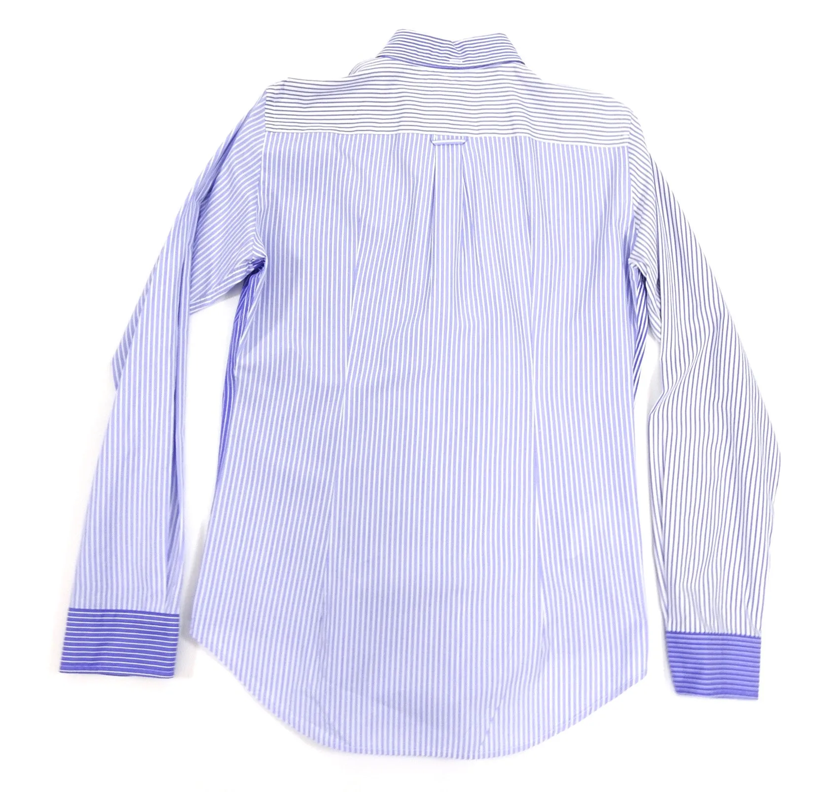 Wooster x Lardini Blue Pinstripe Panel Cotton Shirt - M