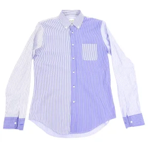 Wooster x Lardini Blue Pinstripe Panel Cotton Shirt - M