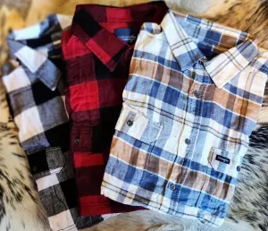 WRANGLER MENS FLANNEL BUTTON UP SHIRT