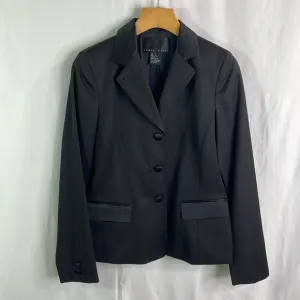 Yansi Fugel black wall blazer with satin lapel buttons and pockets