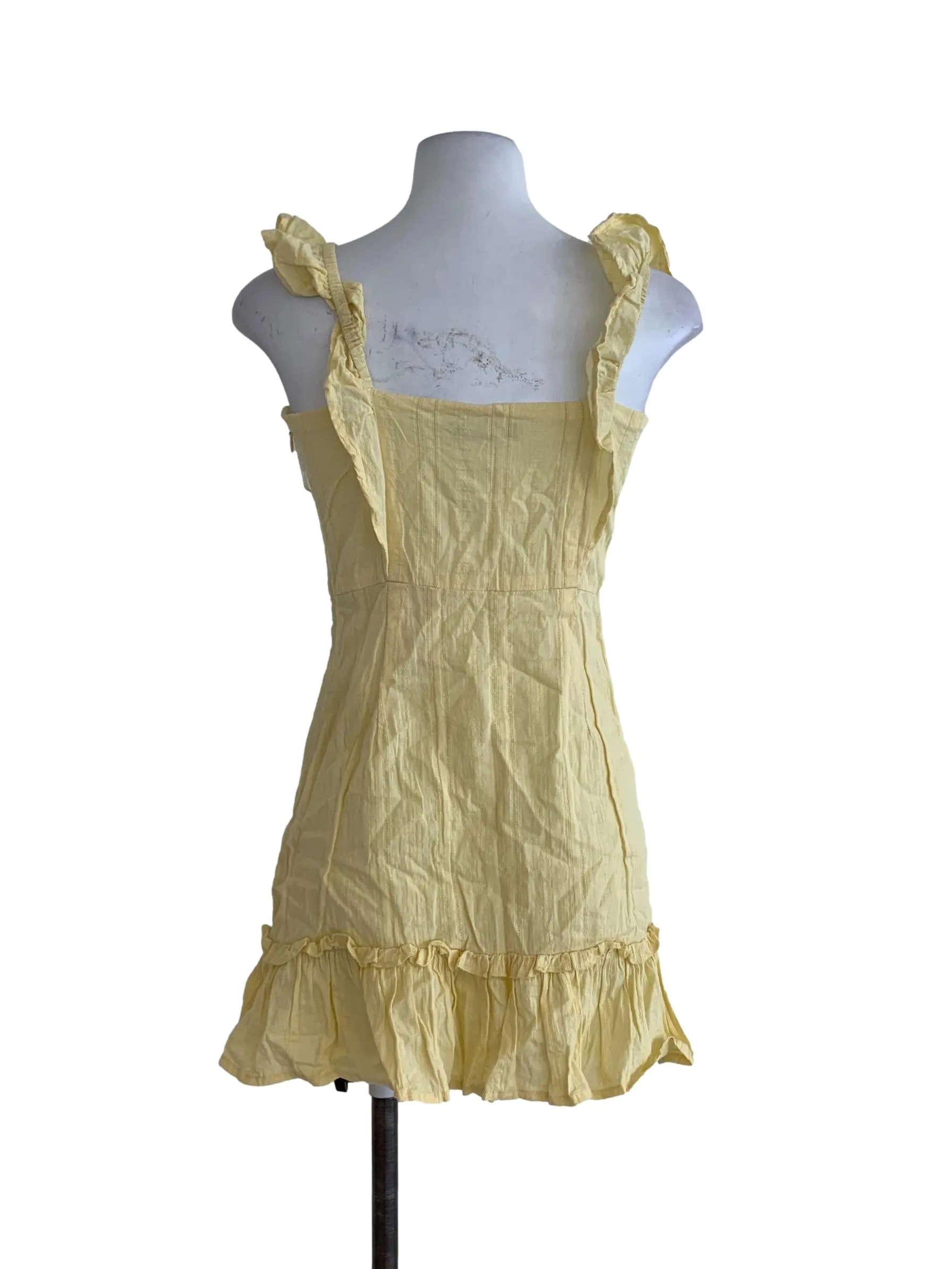 Yellow Awning Stripe A-Line Dress