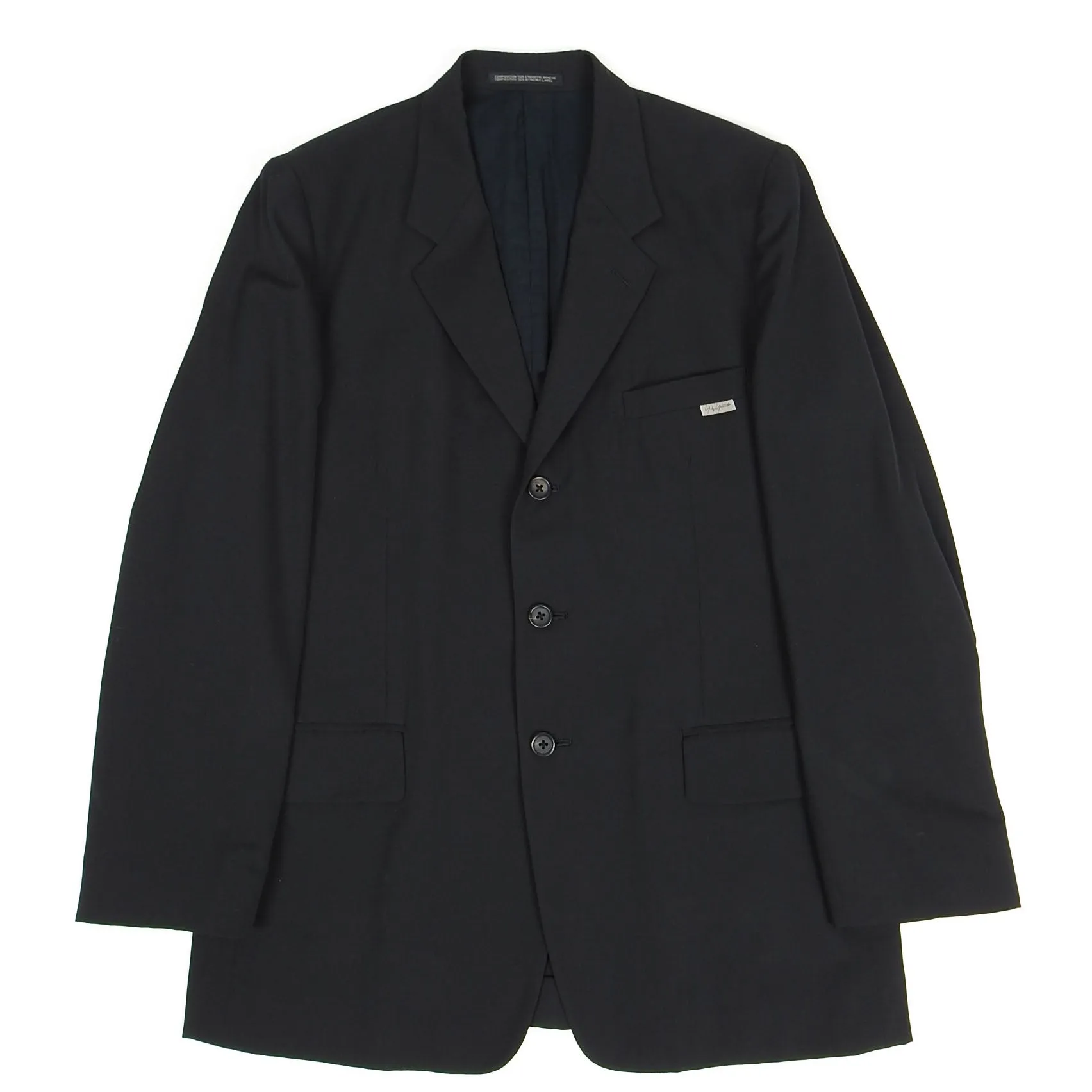 Yohji Yamamoto Black Wool Blazer Size 2