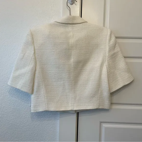 Zara Textured Cropped Blazer Jacket