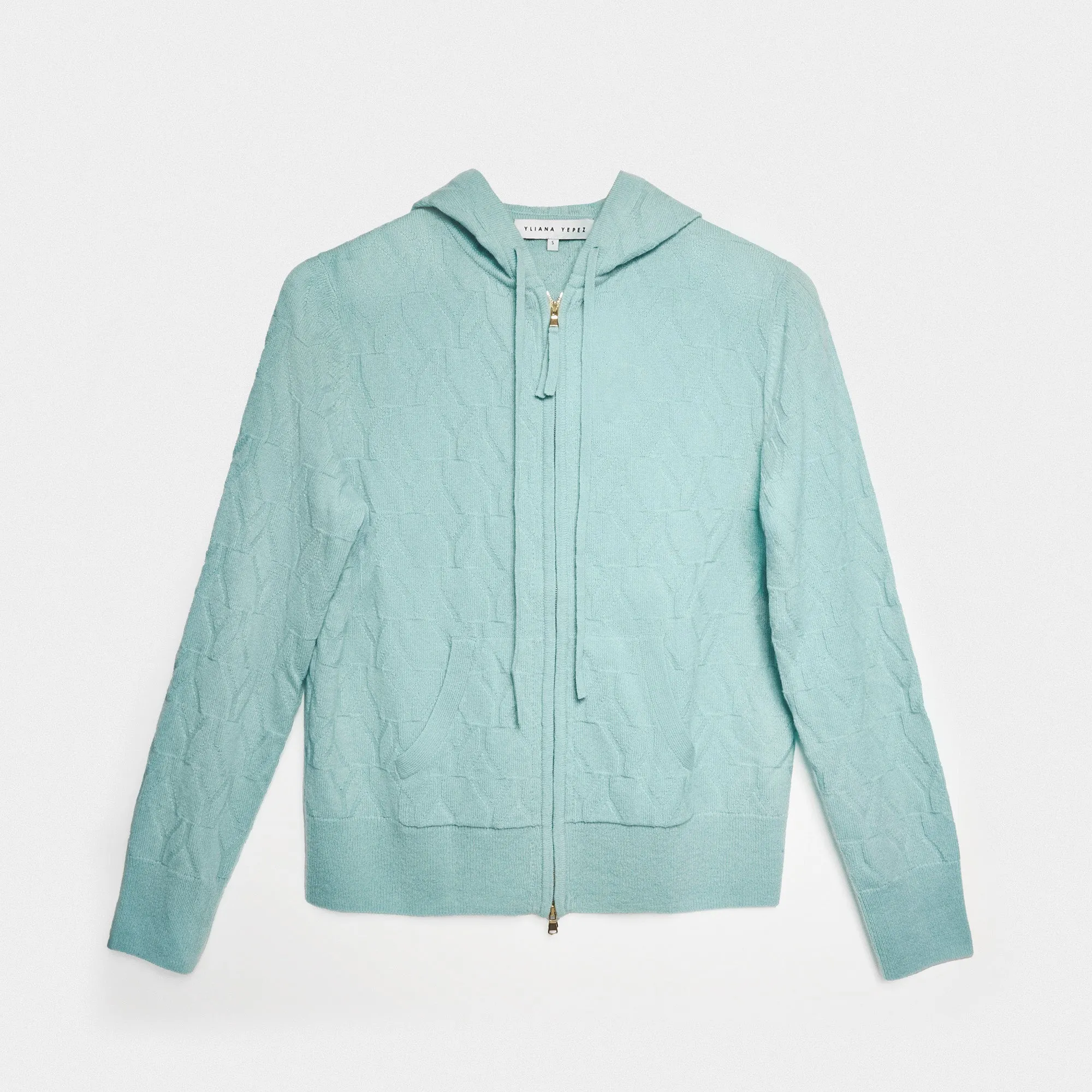 Zip Hoodie Aqua YY Logomania